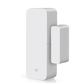 1 BUC Tuya Wifi Ușa Magnetic Smart Senzor de Geam de Ușă Door Detector Alb ABS Pentru Alexa Google Asistent