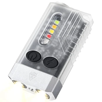 1 Bucata Mini LED, Breloc Lanterna, baterie Reîncărcabilă Lanterna de Buzunar 1000LM Cu 14 Moduri