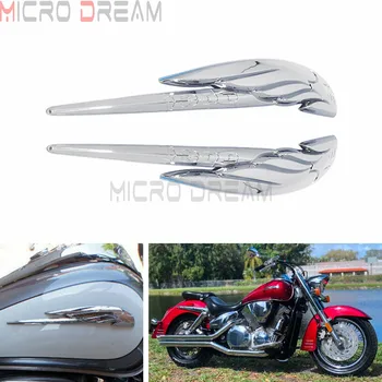 1 Pereche de Motociclete Chrome Ulei Combustibil Rezervor de Gaz Emblema Autocolant Insigna Decor 3D Decalcomanii Autocolante Pentru Honda VTX1300 VTX 1300 C R S
