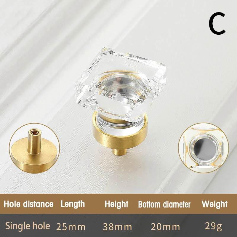 1 buc Nou Cristal de Sticlă Butoane în Formă de Diamant Design Dulap Sertar Trage Dulap de Bucatarie Dulap Ușă Mânere Hardware - 4