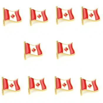 10 buc mai Mare Canadian Canada Mândrie Frunza Steag Insigna Emblema Rever Pălărie, Cravată Pin Broșă