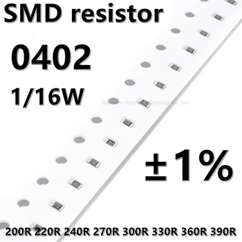(100buc) 0402 SMD rezistor de 1% 200R 220R 240R 270R 300R 330R 360R 390R 1/16W