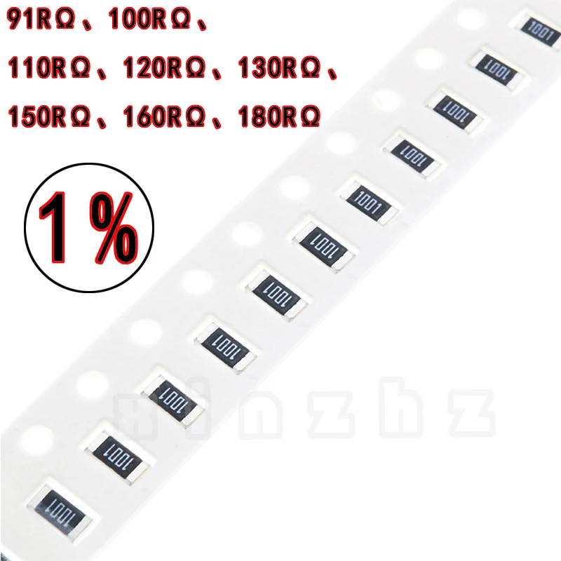 100BUC SMD 1206 Chip Rezistor de 1% de Mare Precizie Chip Fixe Rezistență 91RΩ、100RΩ、 110RΩ、120RΩ、130RΩ、 150RΩ、160RΩ、180RΩ ohm 0.25 W - 1