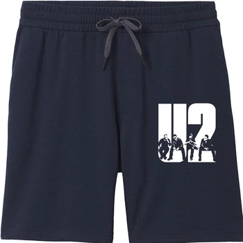 103 2018 noi U2 design de vara cu maneci scurte Barbati Casual din Bumbac pentru bărbați pantaloni scurți de moda pantaloni Scurți pentru bărbați Slim Fit Barbati O-Gât pantaloni Scurți