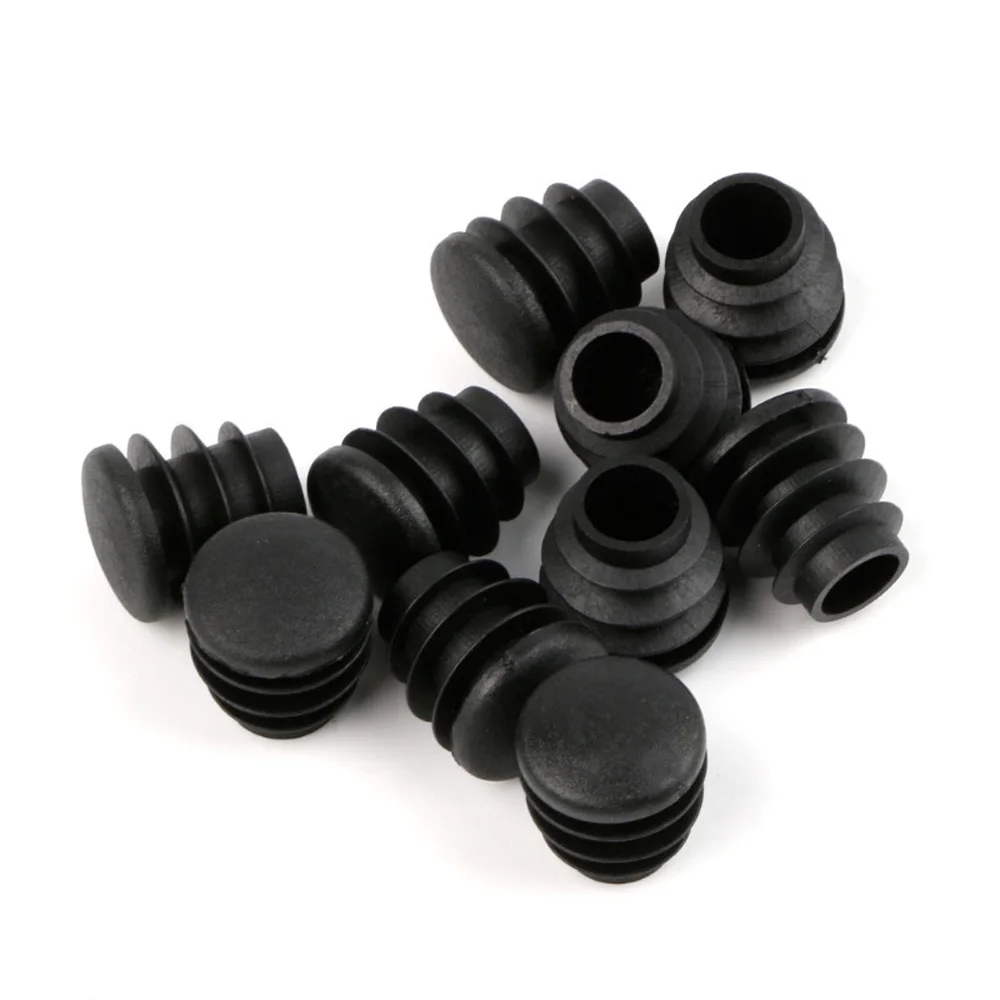 16-35mm 10buc Plastic Negru Mobilier Picior Blanking Plug Capac Bung Anti-alunecare Mut Etaj Protector Rotund Tub Țeavă Capacul Orificiului - 1