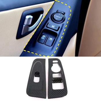 2 buc ABS Fibra de Carbon Fereastra Cotiera Tapiterie Acoperire pentru Hyundai Grand Starex H1 2019 2020 Auto Accesorii de Interior