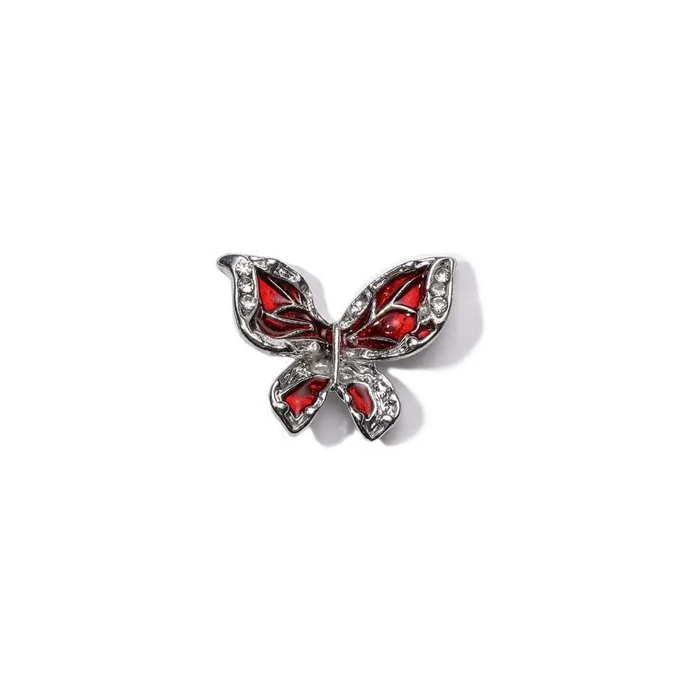 2 buc/set Unghii Consumabile Fluture Decoratiuni de Unghii Alb Roșu Negru de Metal de Unghii Farmece Fluture Unghii Accesorii Aripi de Fluturi - 2
