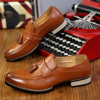 2022 Brand de Moda Ciucure Formale Pantofi Barbati Subliniat Pantofi Casual din Piele foer Bărbați Slip-on Sociale pantof de sex Masculin zapatos hombre vestir