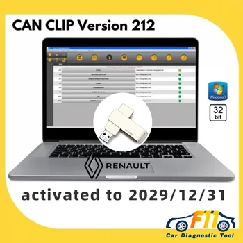2023 Fierbinte CanClip V212 Pentru Renault OBD2 de Diagnosticare Software-ul + Reprog V191 +Pin Extractor V2 Actualizare Date pentru a 2029 renault puteți clip