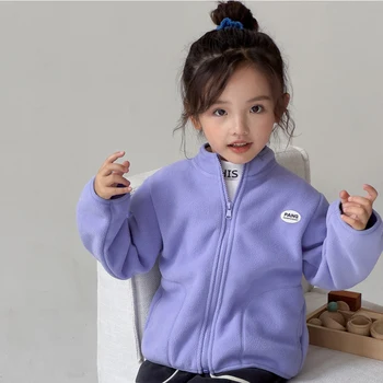 2023 jacheta de Iarna de miel Catifea îngroșat strat cald băieți fete 2-8 ani scrisoarea imprimate versiunea coreeană de moda de îmbrăcăminte pentru copii