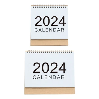 2024 Creative Mini-Calendar De Birou Decoratiuni, Papetarie Scoala Desktop Calendar Dropship