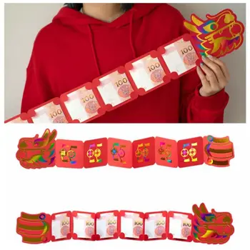 2024 Laser Pliante Plicuri Roșu An de Dragon Hongbao Norocos Roșu Pachete Festivalul de Primăvară din China Cadou Geanta cu Bani pentru Copii
