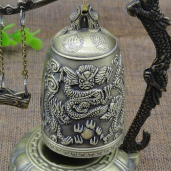 2024 Nou Metal Bell Sculptate Dragon Budist Ceas Noroc Feng Shui Ornament Decor Acasă Figurine China Bell Decor