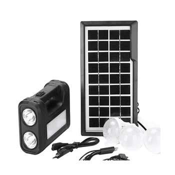 3.5 W Panou Solar Lumină 3 Bec Set Lanterna de Economisire a Energiei Solare în aer liber de Lumină Interioară Reîncărcabilă LED Lumina