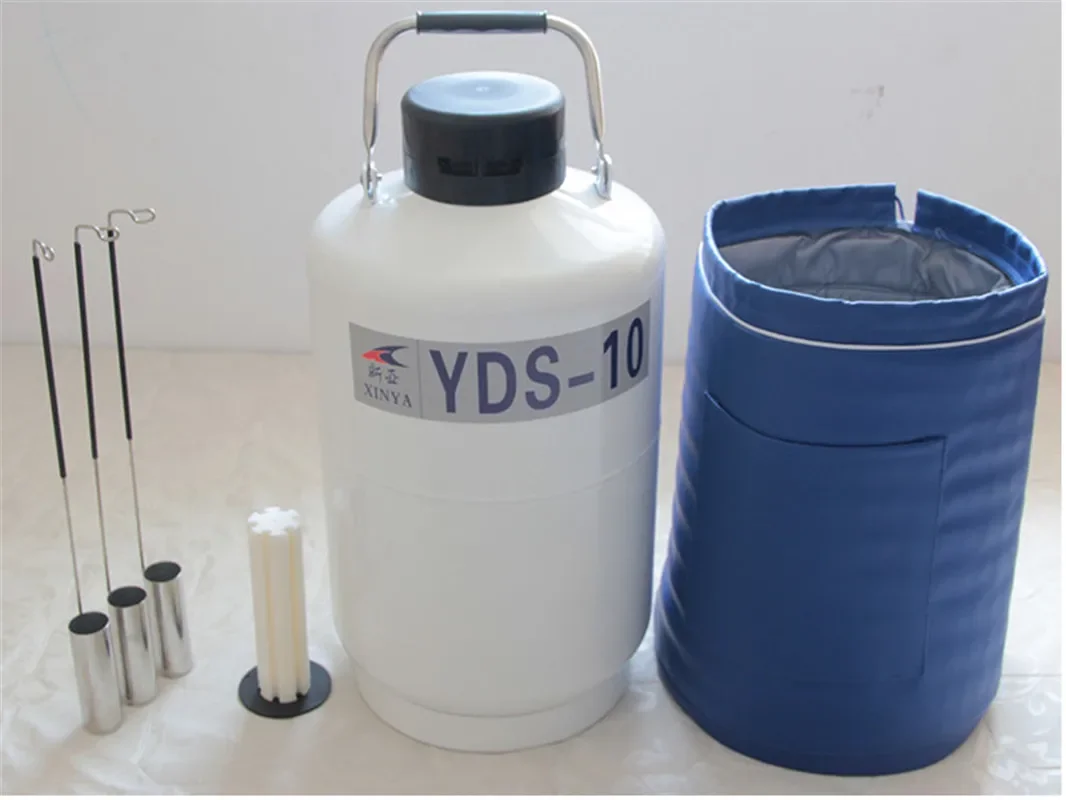 3/6/10/15/30L Azot Lichid Recipient Criogenic Rezervor Dewar Azot Lichid Recipient Cu Azot Lichid Rezervor YDS-10 - 2