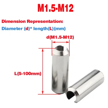 304 Din Oțel Inoxidabil Elastic Cilindric Știft / Cui Spintecat / Știft De Fixare Spring Pin / Hollow Pin Ax M1.5-M12
