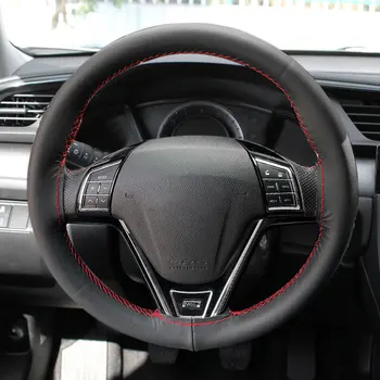38cm DIY Auto Interior Volan Panglica Capacul din Microfibre din Piele de Ace Și Ață Moale anti-alunecare Auto Interioare Accesorii Kituri