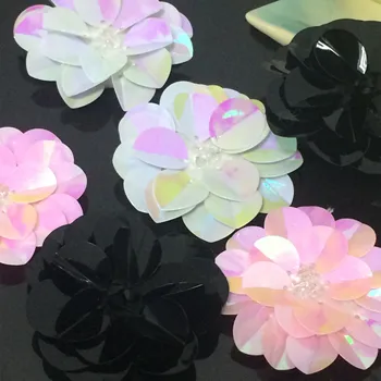 3D flori 3color stras margele de cristal, paiete patch-uri aplicatiile decor cusut pe patch-uri de Îmbrăcăminte, accesorii de Îmbrăcăminte
