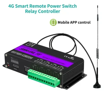 4G GSM SM4-WLTE Controler de la Distanță Comutator de Putere fără Fir Usa de Acces deschis cu Antena la Distanță de Control de Temperatură și Umiditate