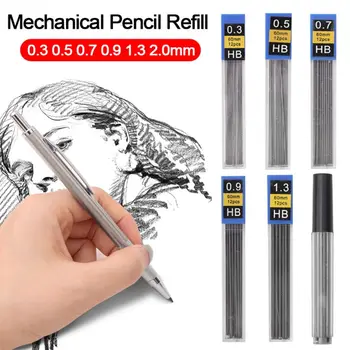 6 Boxs 0.3/0.5/0.7/0.9/1.3/2.0 mm Automate Creion de Refill poate fi ștearsă Negru Creion Mecanic de Înlocuire Refill Înlocui Grafit