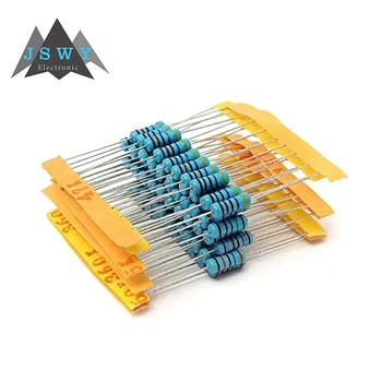 600pcs/set de 30 de Tipuri 1/4W Rezistență 1% Metal Film Resistor Pack Assorted Kit 1K 10K 100K 220ohm 1M Rezistențe 300pcs/set