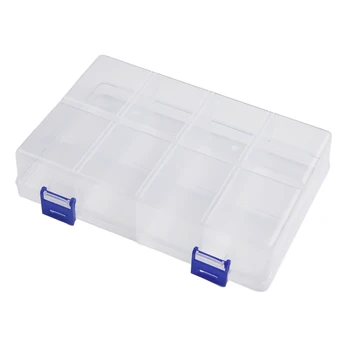 8 Grile Cutie De Scule Din Plastic Transparent Cosmetice De Depozitare Bijuterii Cercei Șirag De Mărgele Screw Holder Caz De Afișare Organizator Container Box