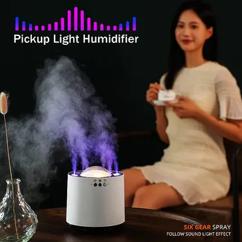 800ML Creative Dinamice Ceață Umidificator de Aer cu LED-uri Colorate de Lumină Acasă Camera de Ceață Grele 6 Duze cu Ultrasunete USB Difuzor de arome