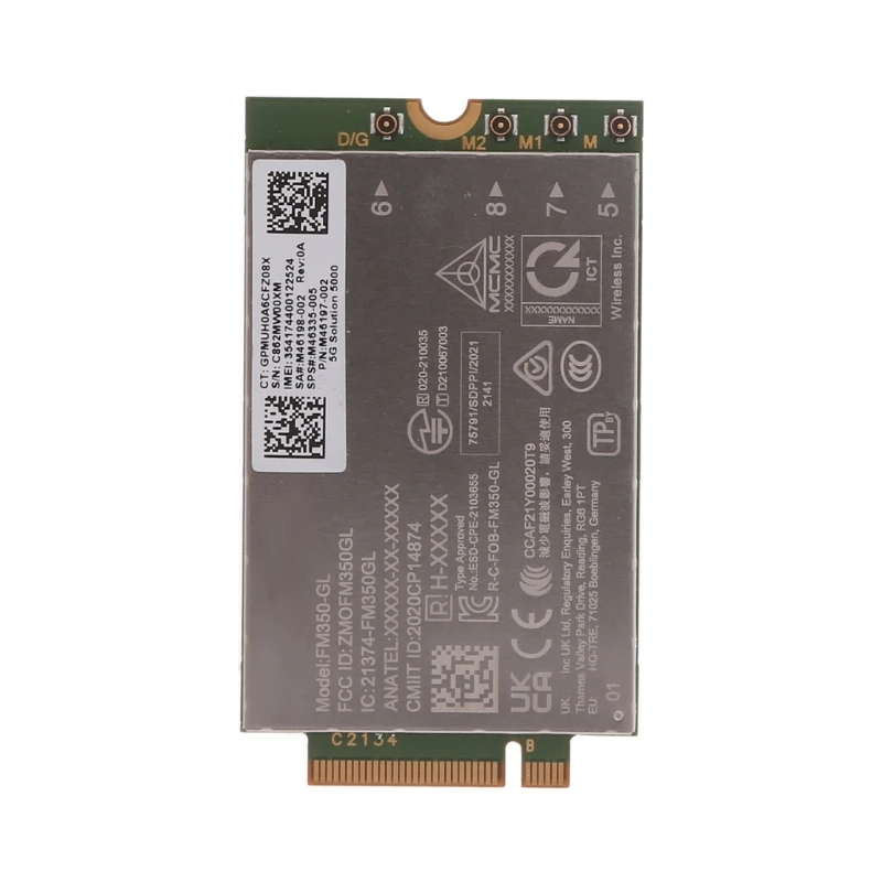 896F Fibocom FM350-GL M. 2 Card 5G LTE, WCDMA Modul 4x4 MIMO GNSS Modul Wireless pentru HP X360 830 840 850 G7 - 5