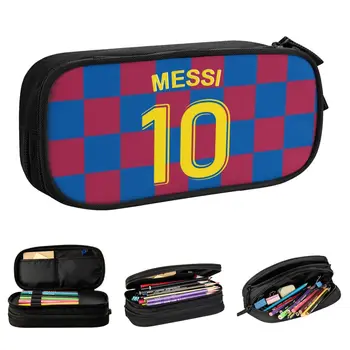Argentina Numărul 10 De Fotbal Caz Creion Messi Stilou Titularul Pungă Fată Băiat Mare Capacitate De Birou Cosmetice Pencilcases