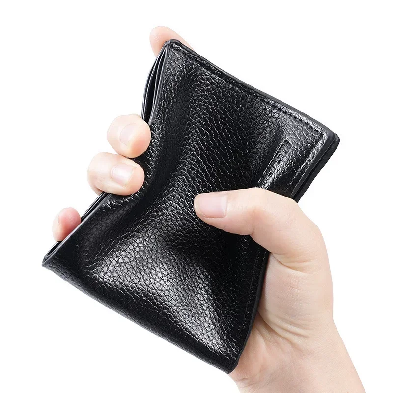 Bărbați capacitate mare de monede portofel de Afaceri tineret clip de bani multi-funcție de numele card clip bărbați bag cardul - 3