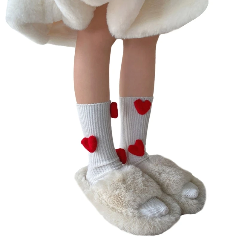 Caldă Copii Șosete de Iarnă de Pluș Sokcs Inima Midcalf Șosete Elegante pentru Fete - 4