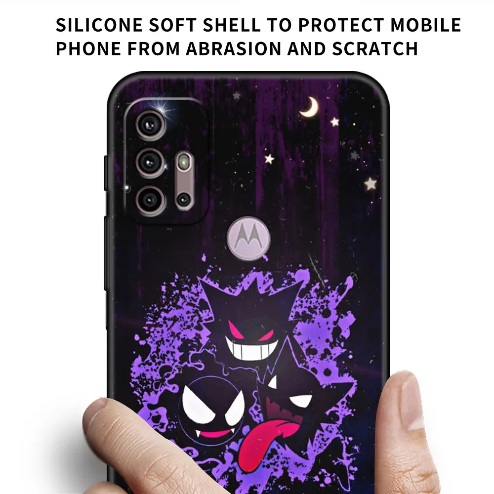 Caz De Telefon Pentru Motorola G30 Un Fusion Plus G9 Juca G8 Putere Lite G60 G50 X30 S30 Păstrăm E6 C 20 Pro Acoperi Anime Pokemon Fantasma - 1