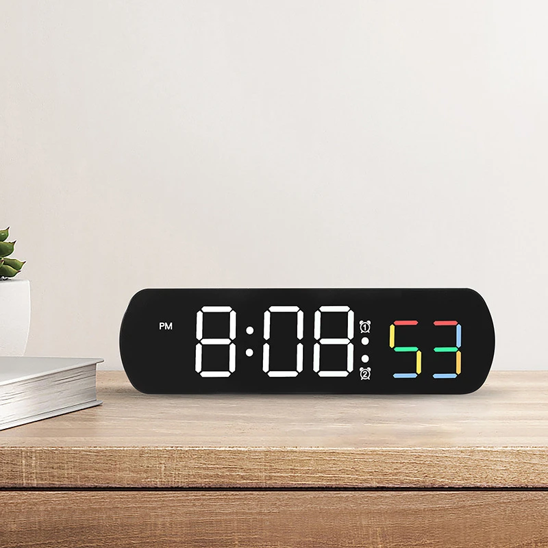 Ceas cu Alarmă Digital cu LED 12/24H Timp de Afișare a Temperaturii Ceas Electronic Pentru Dormitor, Living, Birou Decor Dormitor - 2