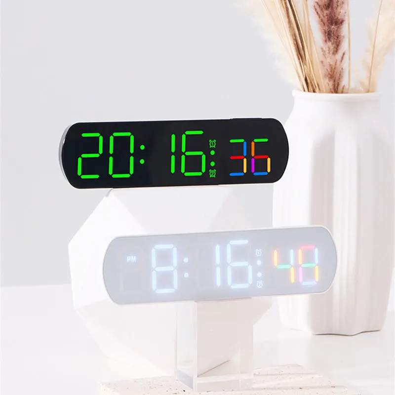 Ceas cu Alarmă Digital cu LED 12/24H Timp de Afișare a Temperaturii Ceas Electronic Pentru Dormitor, Living, Birou Decor Dormitor - 5
