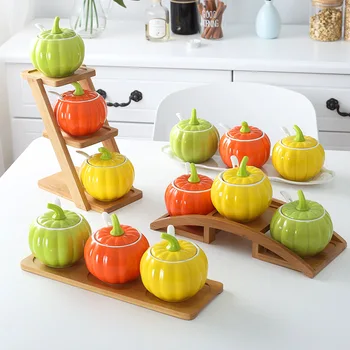 Ceramica piper model condimente cutie rezervor de sare poate de drăguț legume Exterior rezervor de ulei ustensile de bucătărie condimente sticla