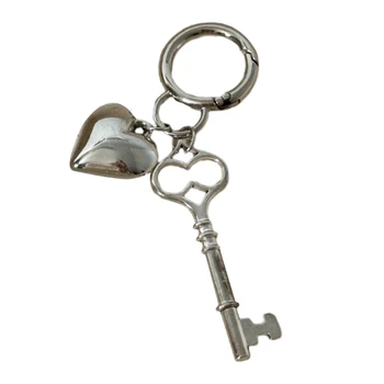 Cheile și Inima Breloc cu Pandantiv Unic Keychain Keyring Geanta Accesorii Material de Aliaj de Sac de Bijuterii pentru Adolescenti 10CF