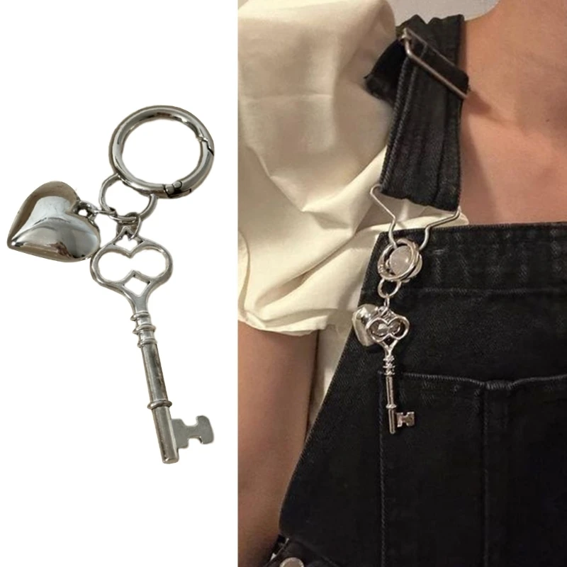 Cheile și Inima Breloc cu Pandantiv Unic Keychain Keyring Geanta Accesorii Material de Aliaj de Sac de Bijuterii pentru Adolescenti 10CF - 1