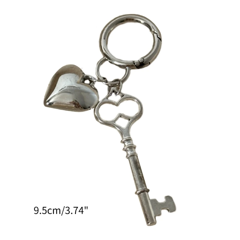 Cheile și Inima Breloc cu Pandantiv Unic Keychain Keyring Geanta Accesorii Material de Aliaj de Sac de Bijuterii pentru Adolescenti 10CF - 5