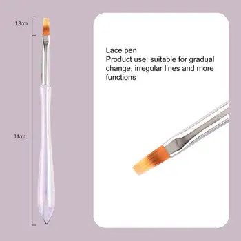 Convenabil de Unghii Stilou Rafinat Plat/Înclinat/Vârf Rotund Unghii Fototerapie Pen Ușor de Curățat Nail Art Pen Salon de Unghii Accesorii