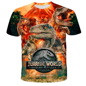 Copii Jurassic Park Moda dinozaur T Cămașă de Vară de Desene animate 3D Imprimate Băieți Fete Maneci Scurte Băiat Casual Haine dinozaur 2023