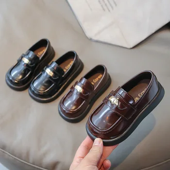 Copii Pantofi Fete Pantofi Stil Britanic Fete Mocasini Moi Fete Dress Pantofi din Piele PU Printesa Pantofi Balerini Copii