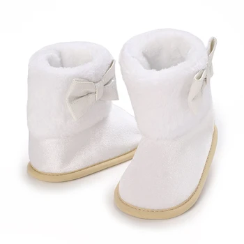 Copil Iarna Zapada Ghete Arc Decorat Cizme Calde Primul Copil Walker Pantofi de Crăciun pentru Copii Duș
