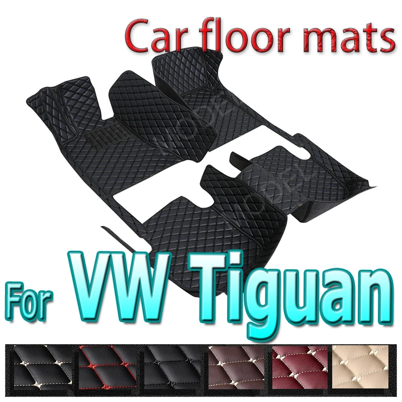 Covorașe de Podea Pentru Volkswagen Tiguan Allspace LWB 2017~2022 7seat Piele Nu de Calculator Cutie Sub Scaunul Șoferului Accesorii Auto - 0