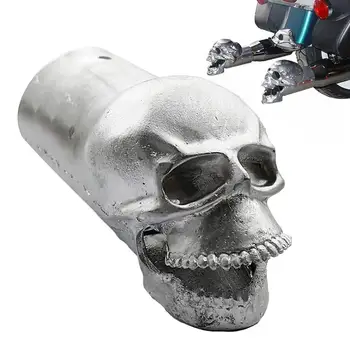 Craniul Țevi de Eșapament Cap de Craniu de Evacuare Sfat Universal Motocicleta Țeavă de Eșapament Decoratiuni din Metal Solid Craniu Țeavă de Eșapament 5CM /