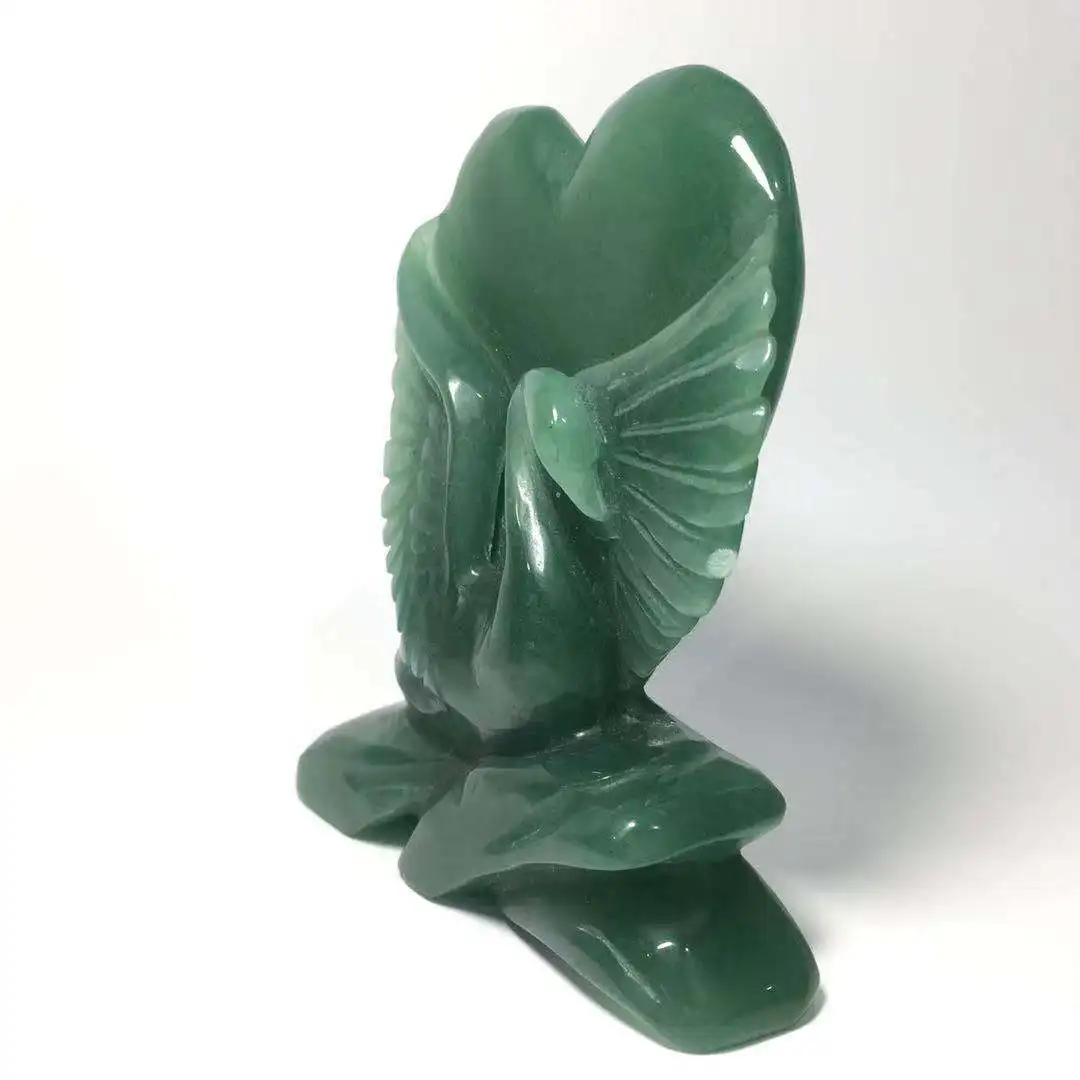 Cristal Sculpturi Aventurin Verde de Cristal Sculptate Animale de Lebădă Pentru Darul de Vindecare YHM - 2