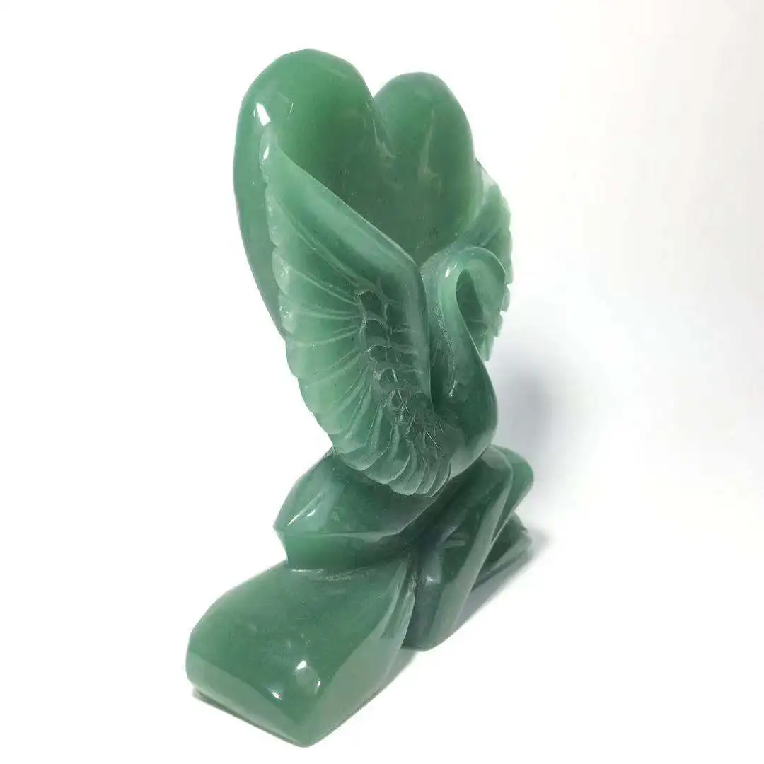 Cristal Sculpturi Aventurin Verde de Cristal Sculptate Animale de Lebădă Pentru Darul de Vindecare YHM - 3