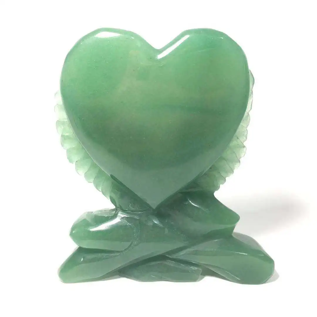 Cristal Sculpturi Aventurin Verde de Cristal Sculptate Animale de Lebădă Pentru Darul de Vindecare YHM - 4