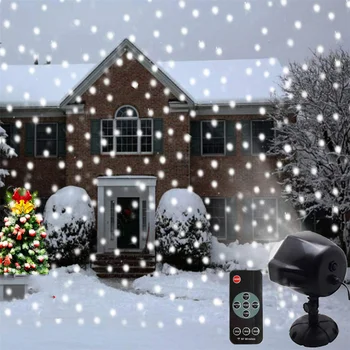 Crăciun Ninsoare Lumina Proiector LED Zăpadă, Lumini cu Telecomanda Vacanță Fulgi de zăpadă Proiector Lumina pentru Casa Peisaj Decor