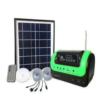 De urgență Lumina Solara Outdoor Portabil bluetooth MP3/Radio FM Sistem Generator de Energie Solara cu 3 Becuri cu LED-uri Lanterna