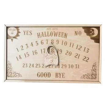 Din Lemn Magnetic Numărătoarea Inversă Bord Cu Magnetice Din Lemn Nava Bloc, Halloween Calendar Mișcare De Lemn